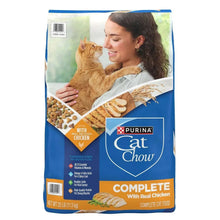 Purina Cat Chow Complete dry cat food bag, chicken flavor, 25 lb