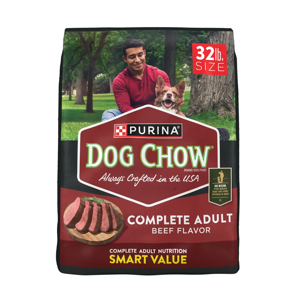 Purina Dog Chow Complete Adult Dry Dog Food, High Protein Real Beef - USA MEGA SHOP