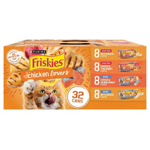 Purina Friskies Chicken Lovers wet cat food variety pack, 32 cans