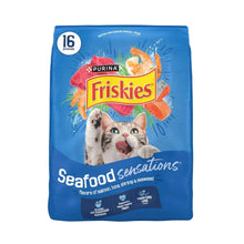 Seafood sensations dry cat food bag with salmon, tuna, and shrimp