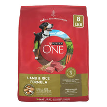 Purina ONE lamb & rice dry dog food bag, 8 lb