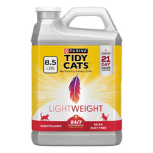 Purina Tidy Cats lightweight clumping cat litter jug, 8.5 lb with odor control label
