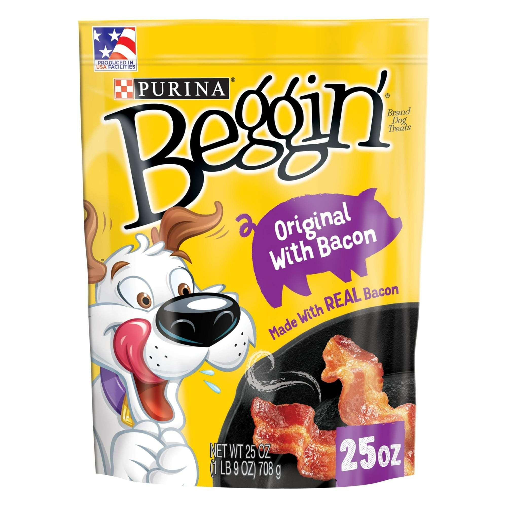 Purina Beggin Strips Dog Treats, Dog Training Treats, Original With Bacon - 25 oz. Pouch