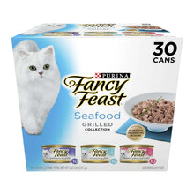 Purina Fancy Feast Grilled Seafood wet cat food multipack, 30 cans