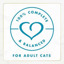 100% complete & balanced for adult cats label with heart icon