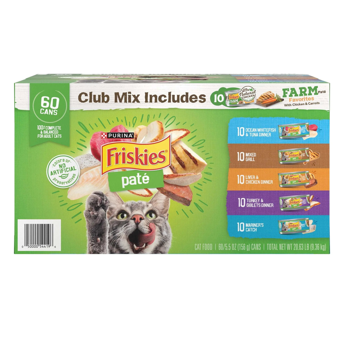 Purina Friskies Cat Food Pate, Variety Pack, 5.5 oz, 60-count - USA MEGA SHOP