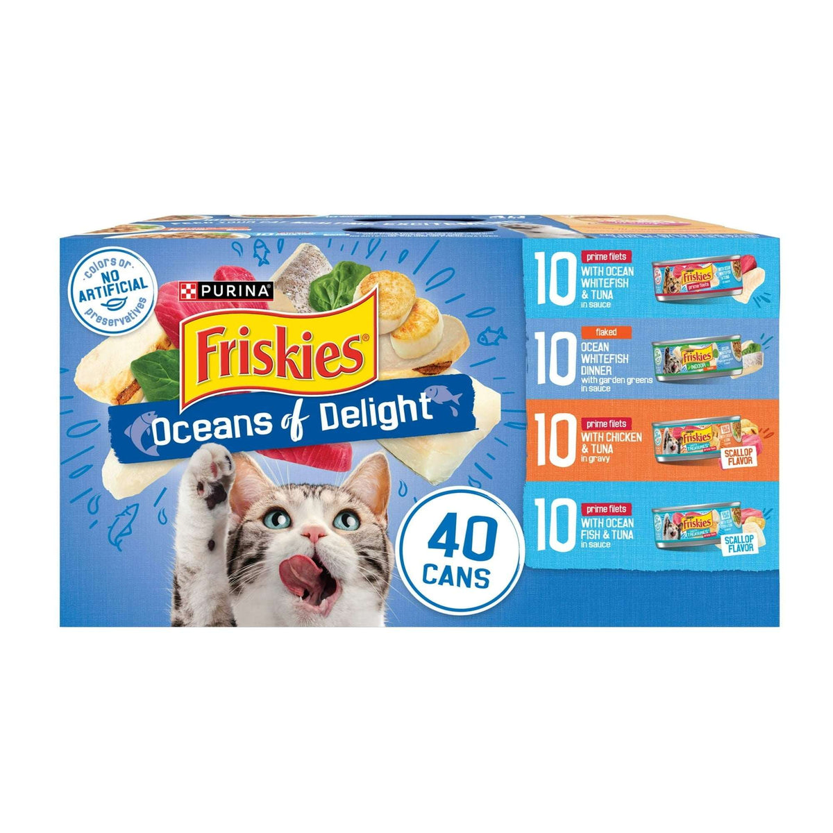 Purina Friskies Ocean Of Delight Gravy Variety Pack, Wet Cat Food, 5.5 oz Cans