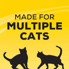 Cat clumping litter made for multiple cats, two cat silhouettes