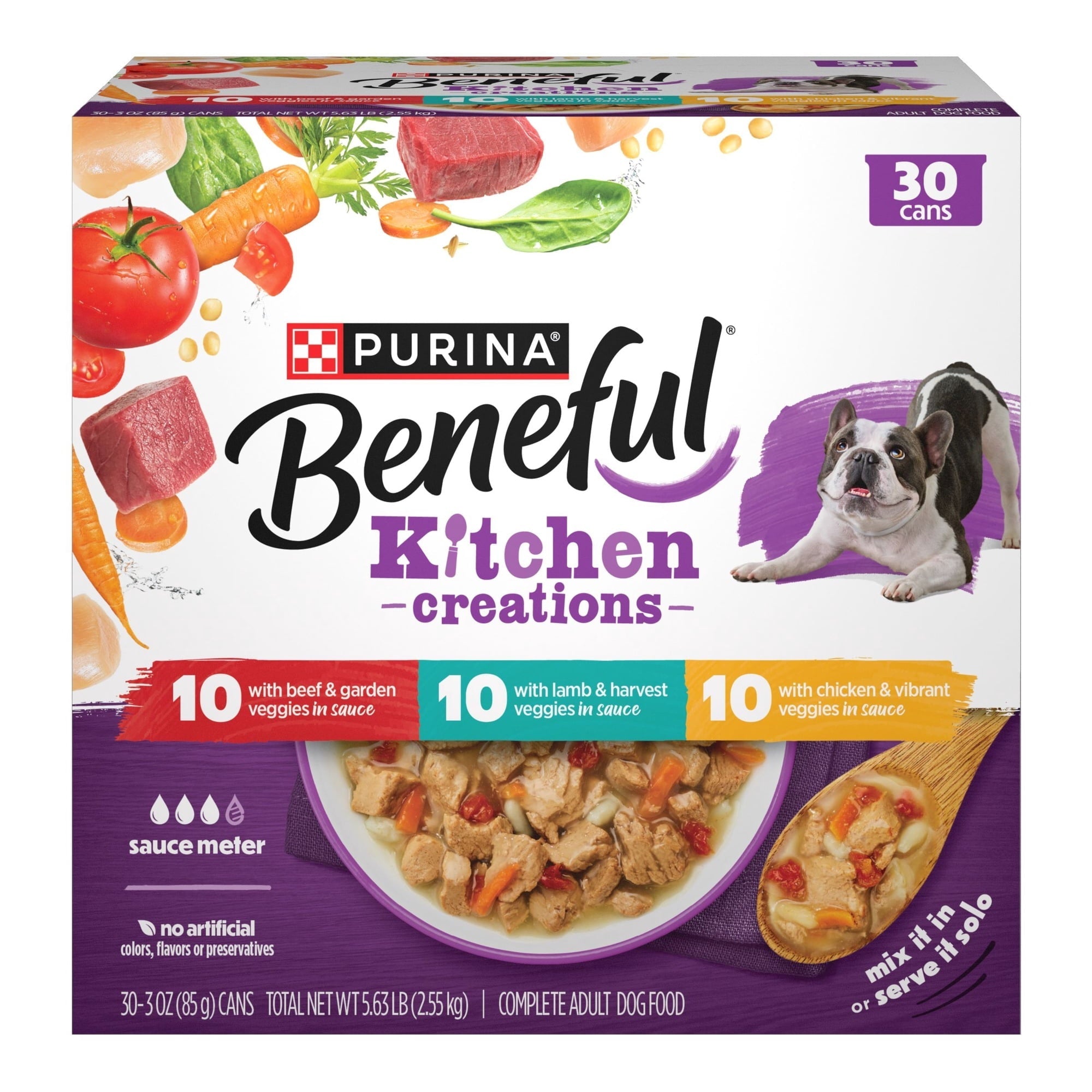 Purina Beneful Kitchen Creations With Beef, Chicken, or Lamb Wet Dog Food Variety Pack, 3 oz Cans