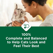 Purina Cat Chow Indoor 100% complete and balanced dry cat food statement.
