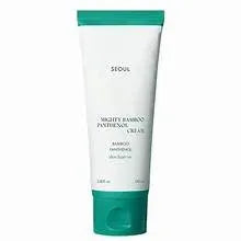 Purito Mighty Bamboo Panthenol cream tube, teal base, front label visible