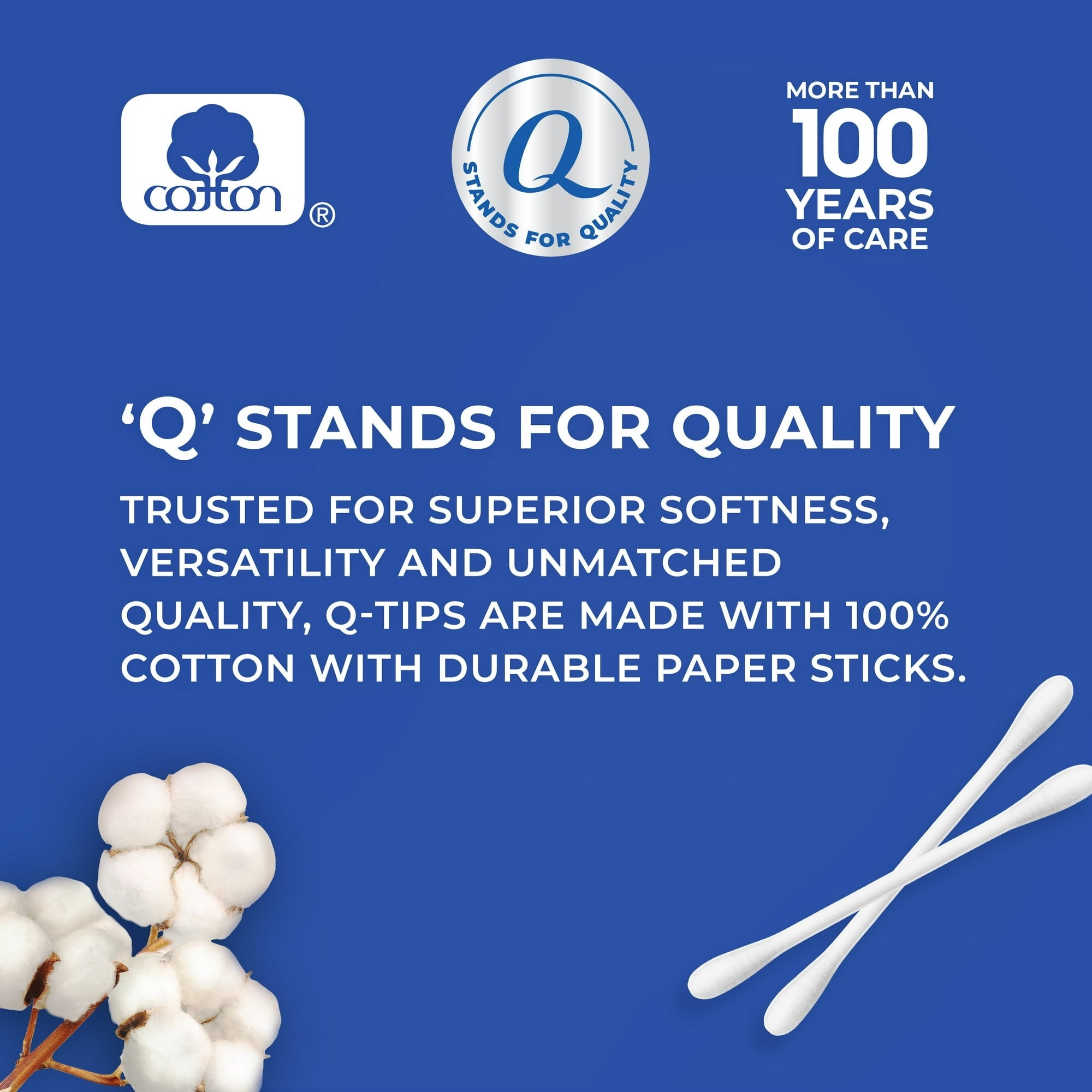 Q-tips Cotton Swabs, Hygiene Shield, For First Aid, Beauty and Baby, 100% Cotton, 300 Count
