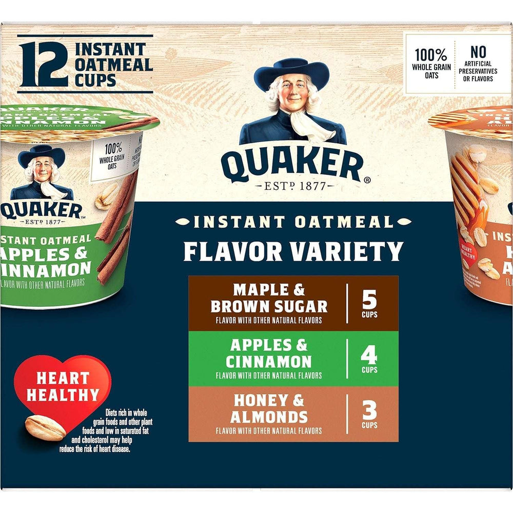 Quaker Instant Oatmeal Express Cup Variety Pack, 12 pk. - USA MEGA SHOP