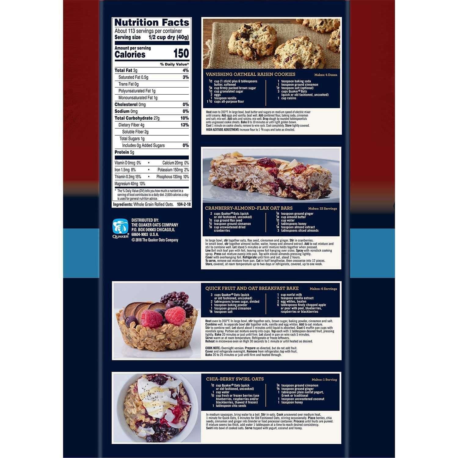 Quaker Quick 1-Minute Oats, 160 oz.