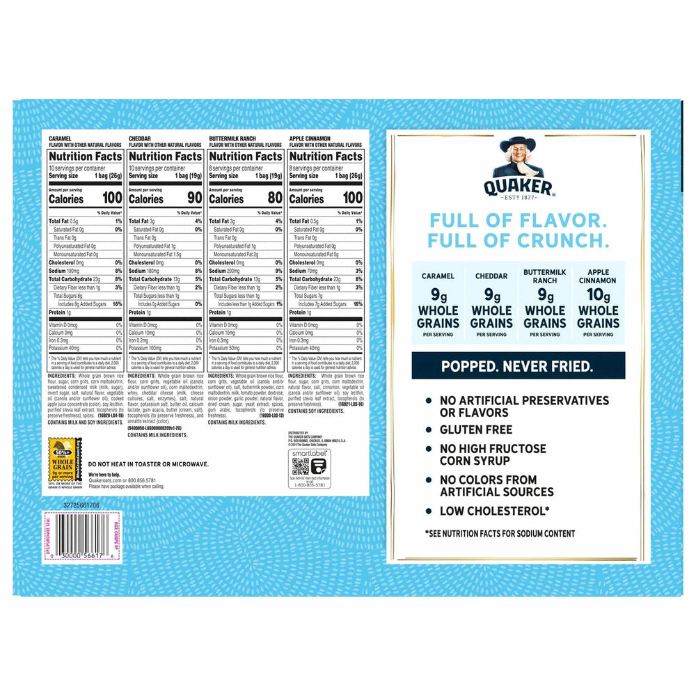 Quaker Rice Crisps, Variety Pack, 36-count - USA MEGA SHOP