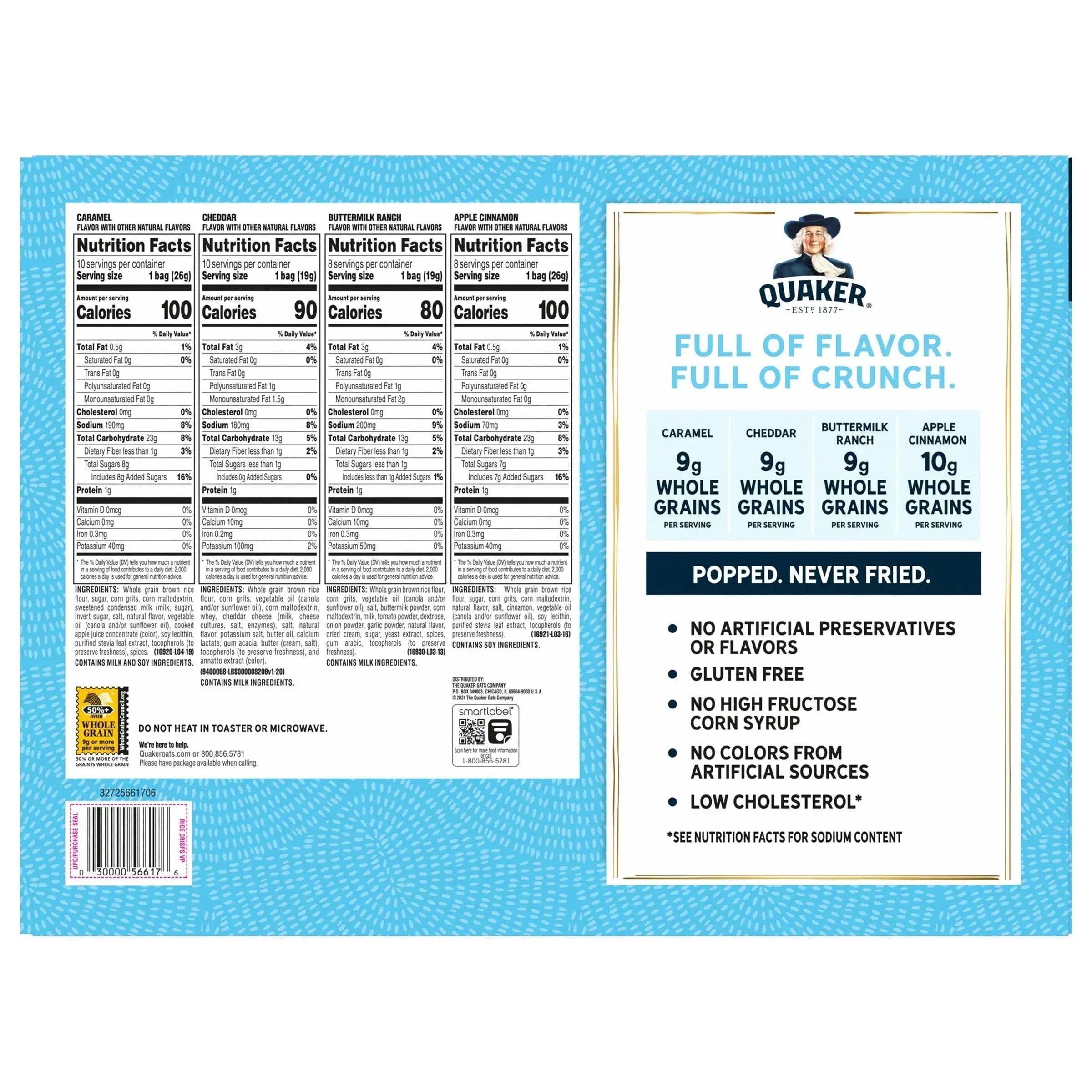 Quaker Rice Crisps, Variety Pack, 36-count