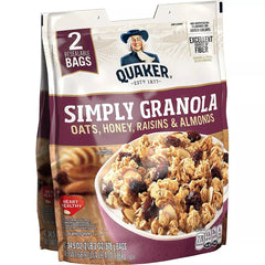 Quaker Simply Granola Oats, Honey, Raisins and Almonds, 2 pk./34.5 oz.