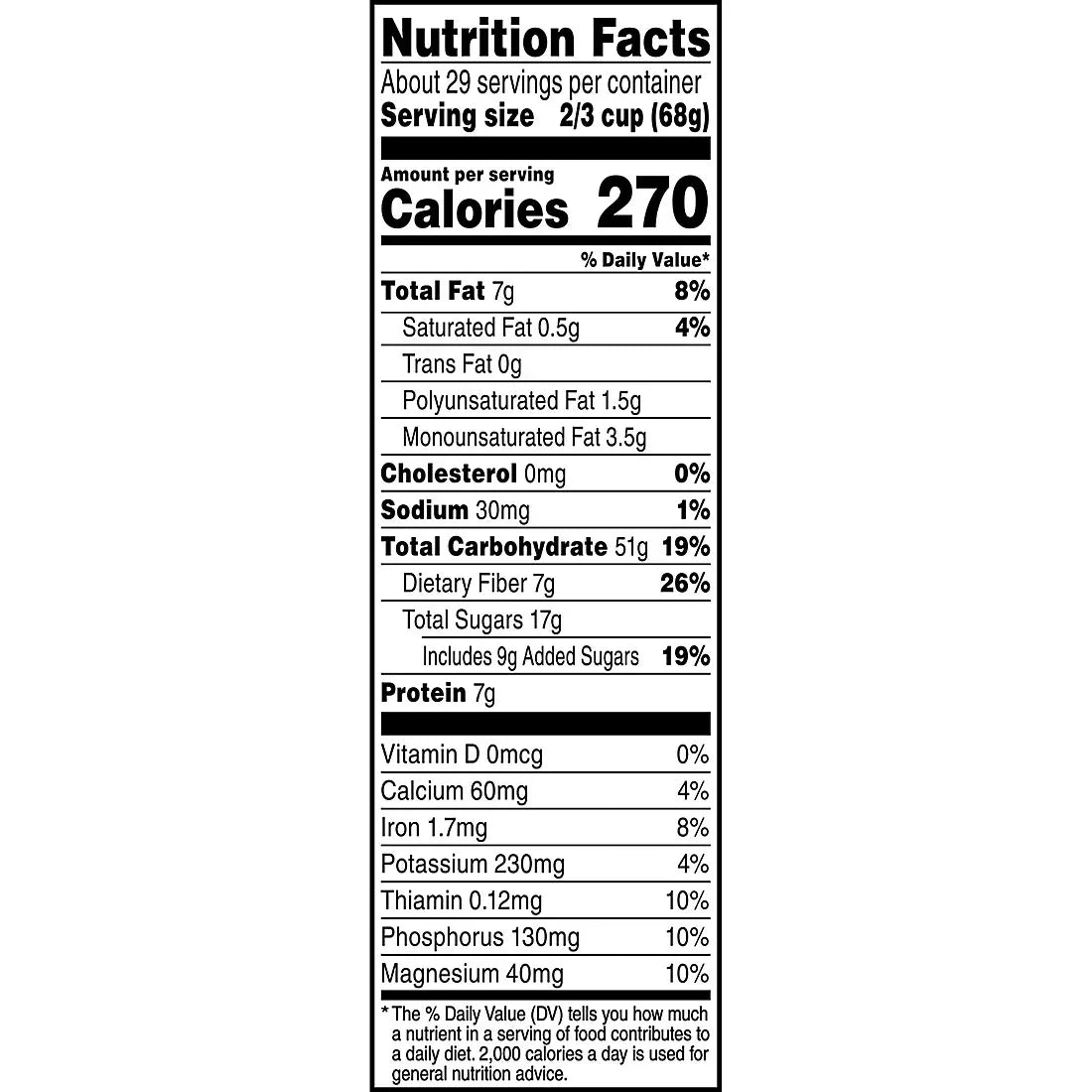 Quaker Simply Granola Oats, Honey, Raisins and Almonds, 2 pk./34.5 oz.
