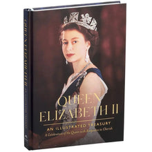 Hardcover illustrated treasury book with Queen Elizabeth II portrait on dark cover