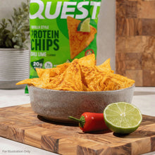 Quest Tortilla Style 18-20g Protein Chip Variety Pack, Chili Lime and Nacho Cheese 14 ct.