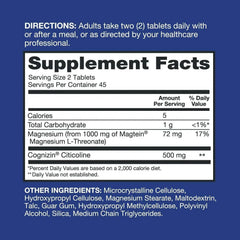 Qunol Brain Health Magnesium L-Threonate Tablets, 90 ct.