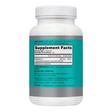 Qunol Magnesium supplement bottle back label with Supplement Facts and ingredients
