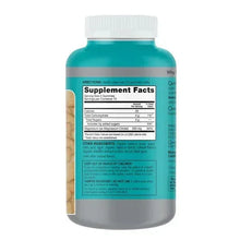 Magnesium gummy supplement bottle back label with Supplement Facts panel