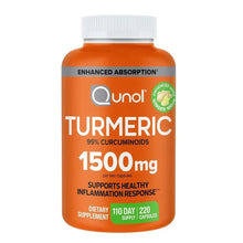 Qunol Turmeric supplement bottle, 1500 mg