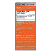 Qunol turmeric supplement box back label with Supplement Facts and directions.