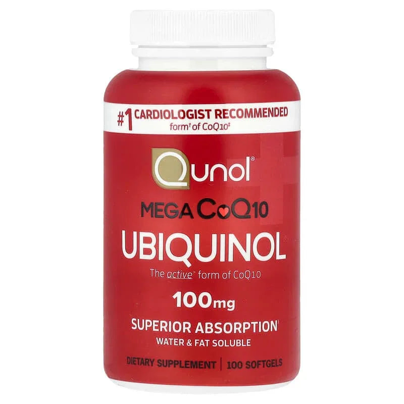Qunol, Mega CoQ10 Ubiquinol, 100 mg, Softgels