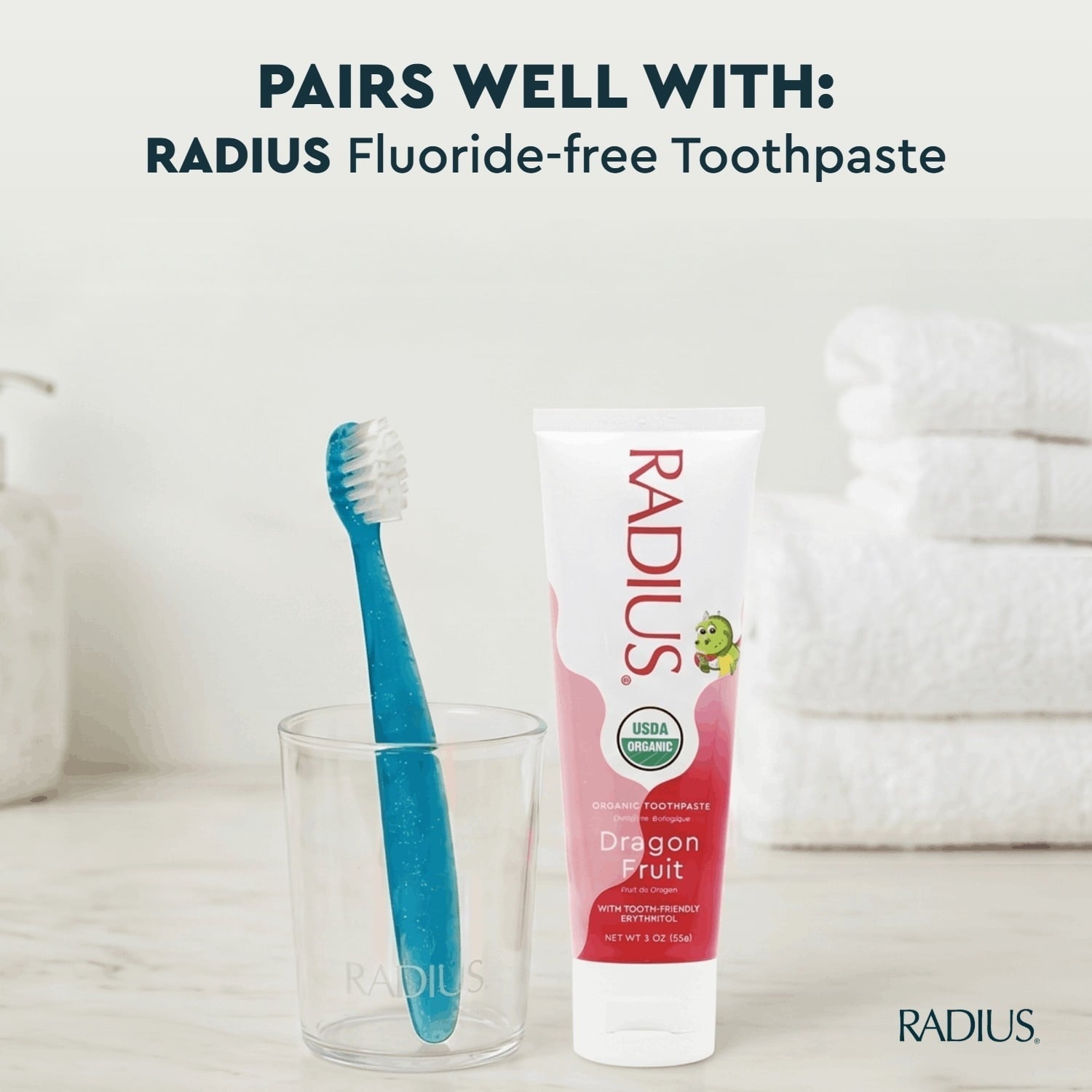 RADIUS Kids Toothbrush, Child Extra Soft, 1 YR+, Totz Toothbrush, Value Pack, 2 CT