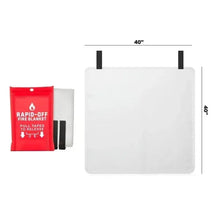 Fire blanket with red pouch and white blanket, 40 in fold size