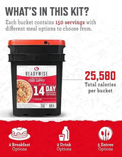READYWISE 14-day emergency food bucket with a red lid