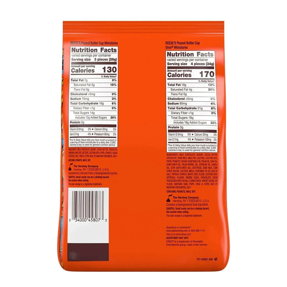 REESE'S Miniatures Oreo and Original Peanut Butter Cups Candy, 48.8 oz. - USA MEGA SHOP