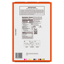 REESE'S candy back panel with Nutrition Facts, ingredients, and barcode on orange box