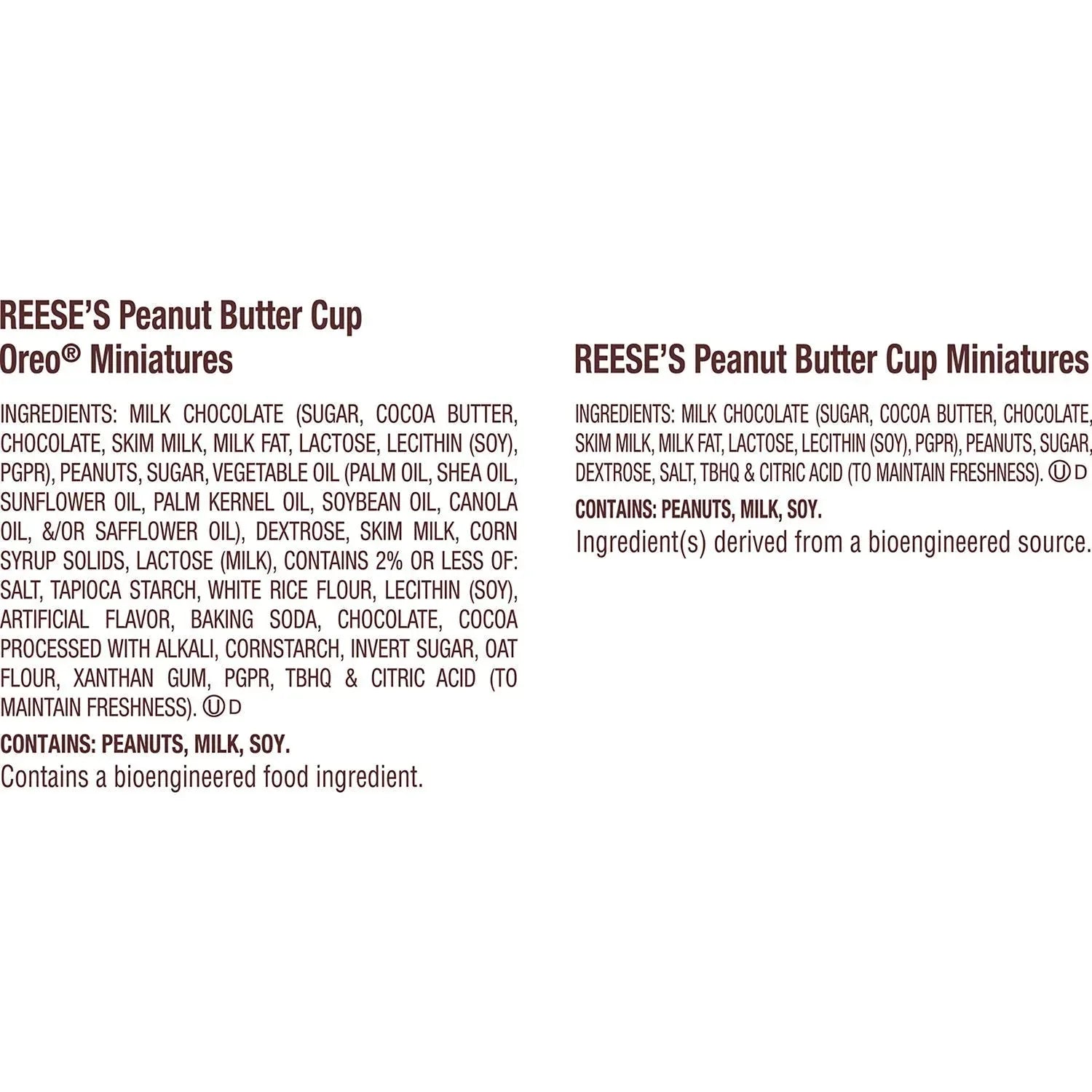 REESE'S Miniatures Oreo and Original Peanut Butter Cups Candy, 48.8 oz. - USA MEGA SHOP