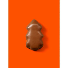 Chocolate peanut butter tree shape candy, dark brown.