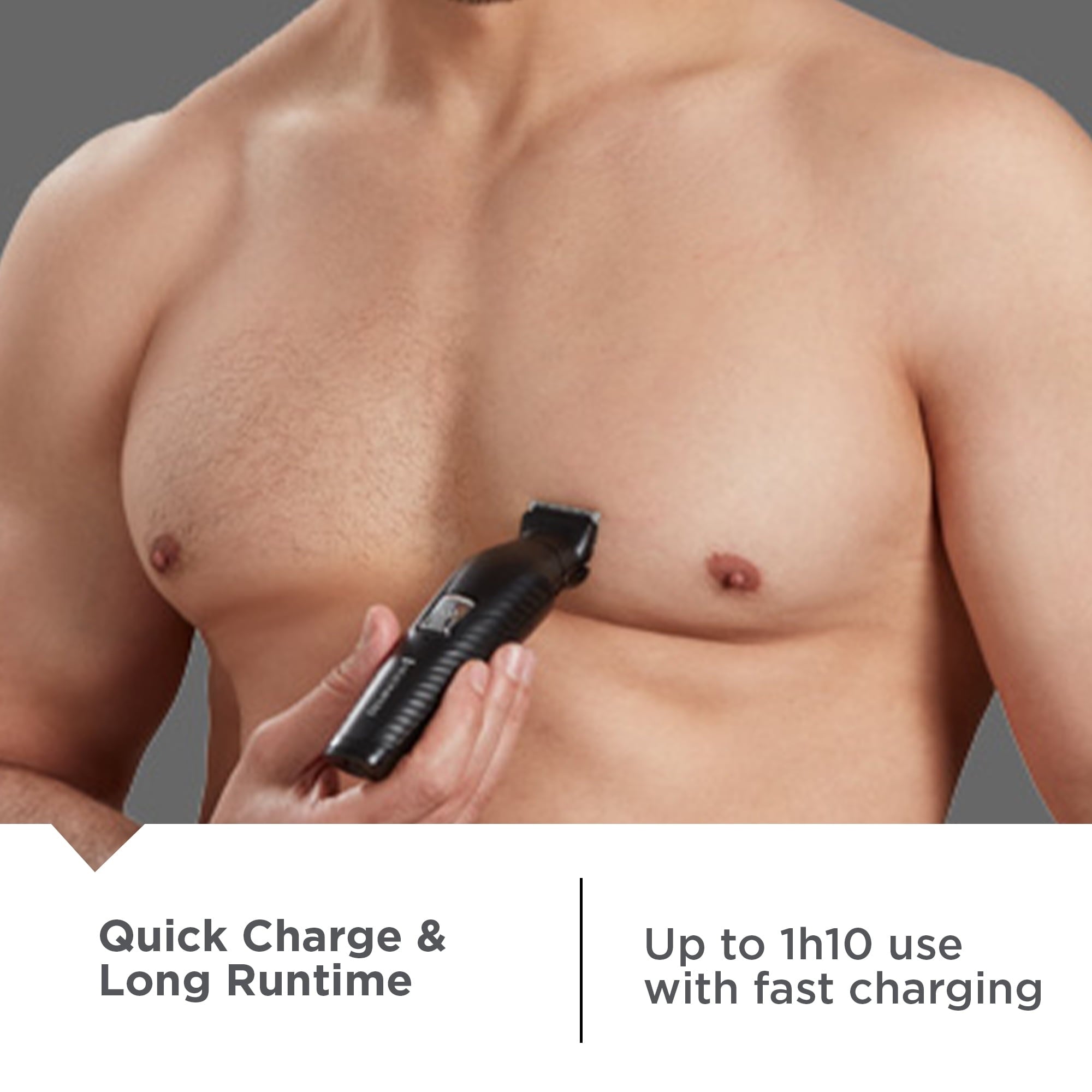 REMINGTON Graphite All-in-One Grooming Kit, Men's Head & Body Trimmer Kit with Combs, Black