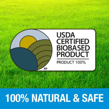 USDA certified biobased product badge: product 100% and 100% natural & safe