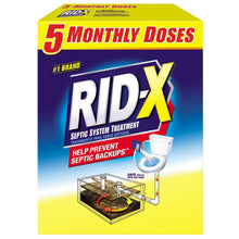 Septic tank treatment powder box (RID-X) with 5 monthly doses graphic
