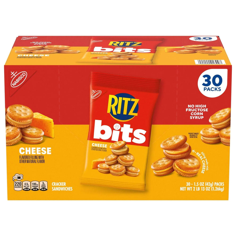 RITZ Bits Cracker Sandwiches, Cheese, 1.5 oz, 30-count - USA MEGA SHOP