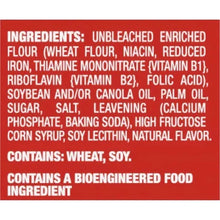RITZ Original cracker ingredients panel and contains wheat and soy