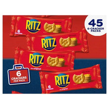 RITZ Original 45 six-cracker packs shown on box front