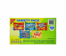 Nabisco mini cookie variety pack with Ritz bits, Oreo mini, Nutter Butter, Chips Ahoy!, Nilla