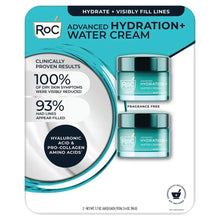 ROC Water Cream hydration face cream, 1.7 oz 2-pack jar set