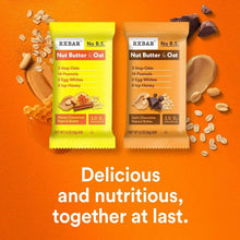 Nut Butter & Oat bars, two packs: Honey Cinnamon Peanut Butter and Dark Chocolate Peanut Butter