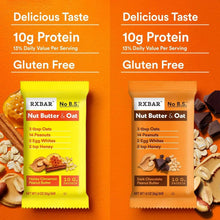 RXBAR Nut Butter & Oat bars, Honey Cinnamon and Dark Chocolate, 10g protein, gluten free