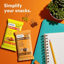 Nut Butter & Oat snack bars variety, two wrapped bars with No B.S. branding