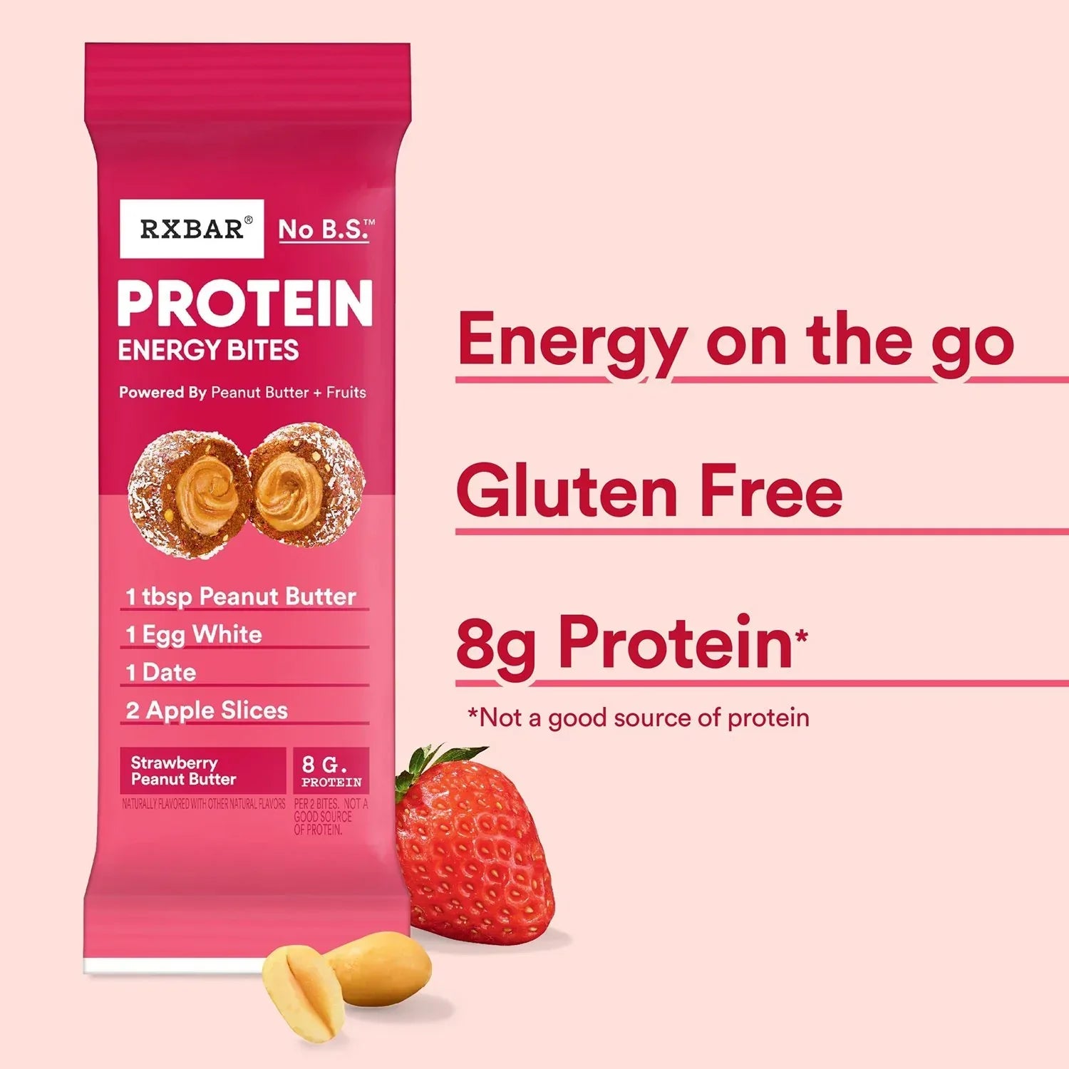 RXBAR Protein Bites, Strawberry Peanut Butter, 14 ct.