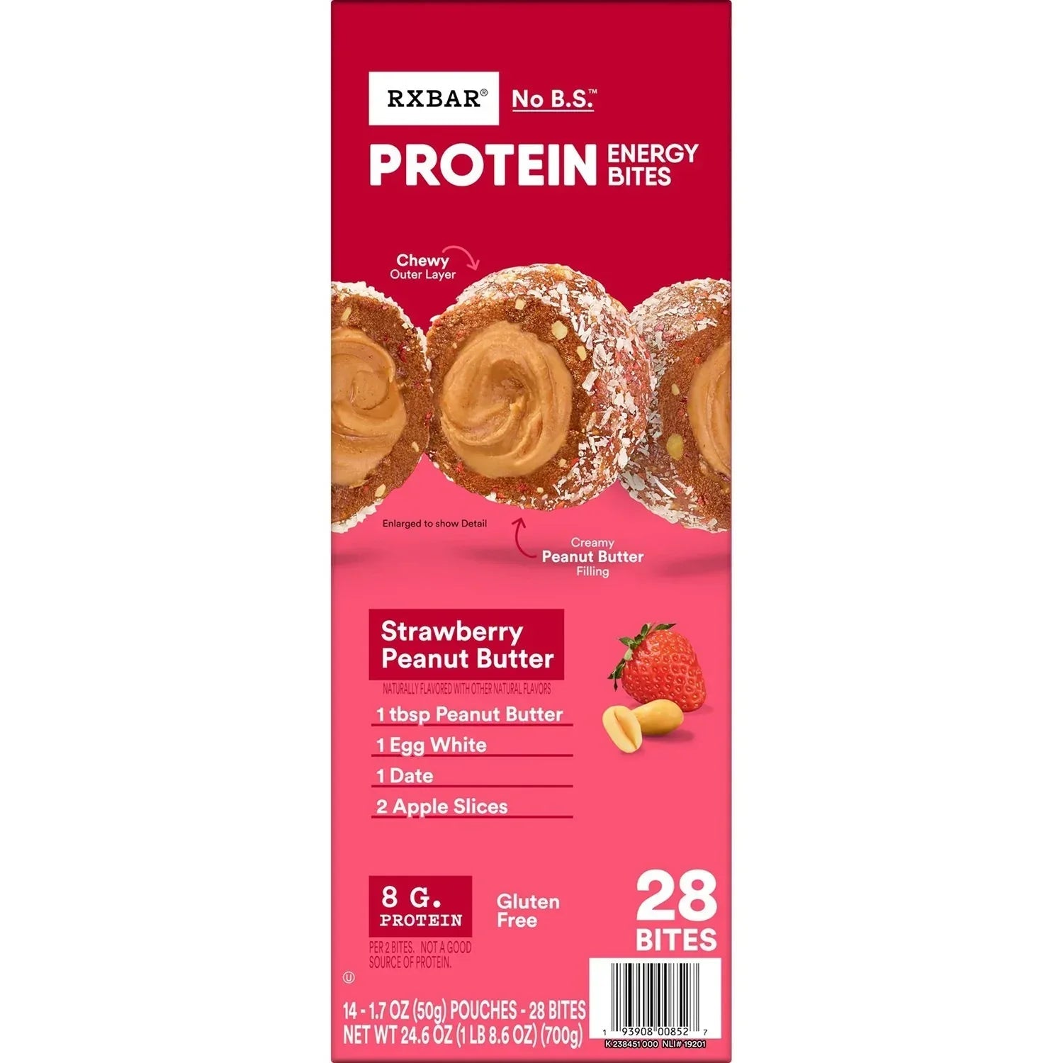 RXBAR Protein Bites, Strawberry Peanut Butter, 14 ct.